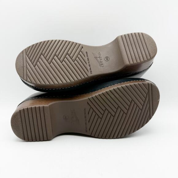 Dansko Womens Brenna Clogs EU 40 US 9.5 Black Burnished Suede Leather NIB - Picture 11 of 12